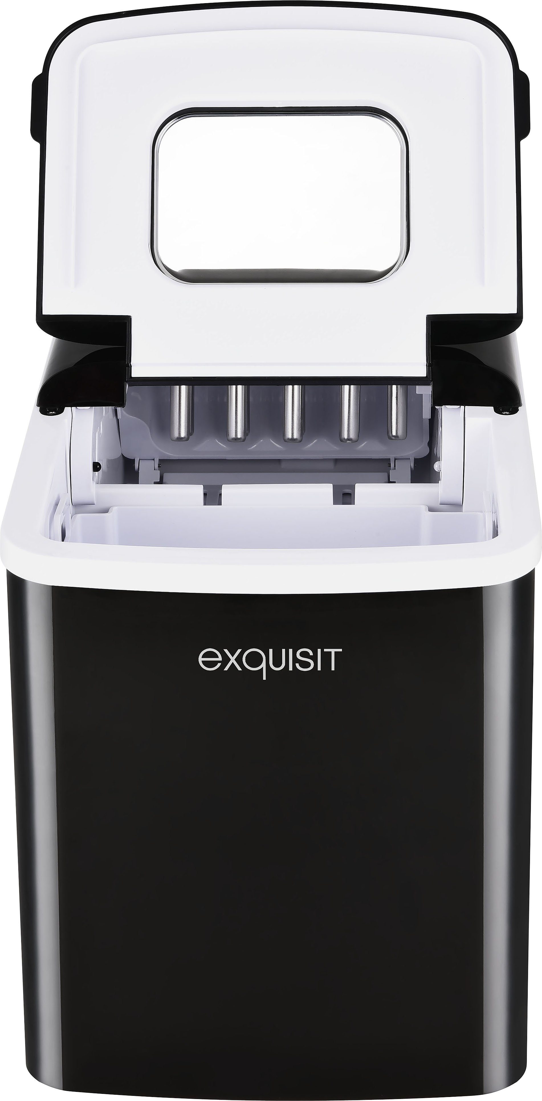 exquisit Eiswürfelmaschine EM 6002 sw, 13 kg innerhalb von 24 Stunden Eiswürfel auf Knopfdruck mit 1,8 l Tank
