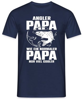 Quattro Formatee Kurzarmshirt Cooler Angler Papa - Vatertag Vater Herren T-Shirt (1-tlg)