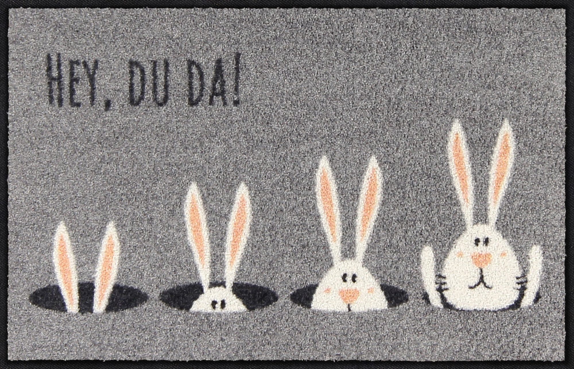 Fußmatte Fußmatte "Hey, du da!", eckig, Höhe: 7 mm, Motiv