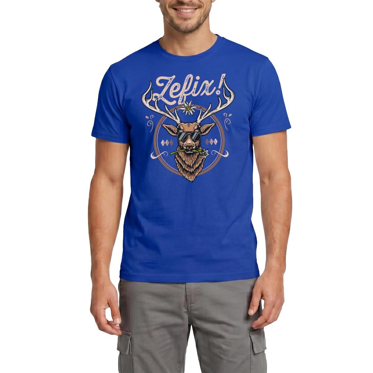 Spreadshirt T-Shirt Zefix Bayrisch Grantler Trachtenmuster Für Männer Männer T-Shirt (1-tlg)