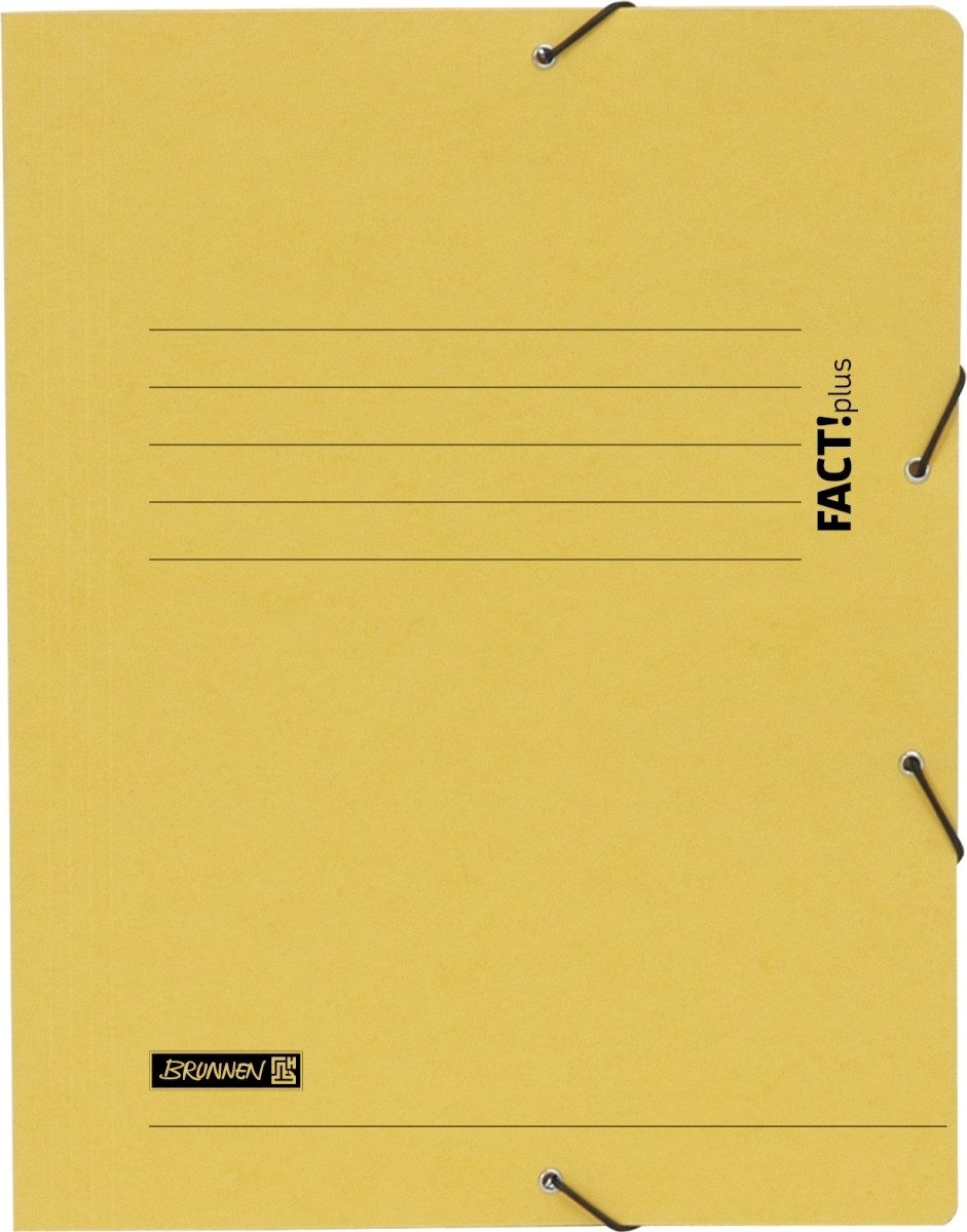 Fächermappe Sammelmappe Fact!plus A4 Karton 375g/qm gelb