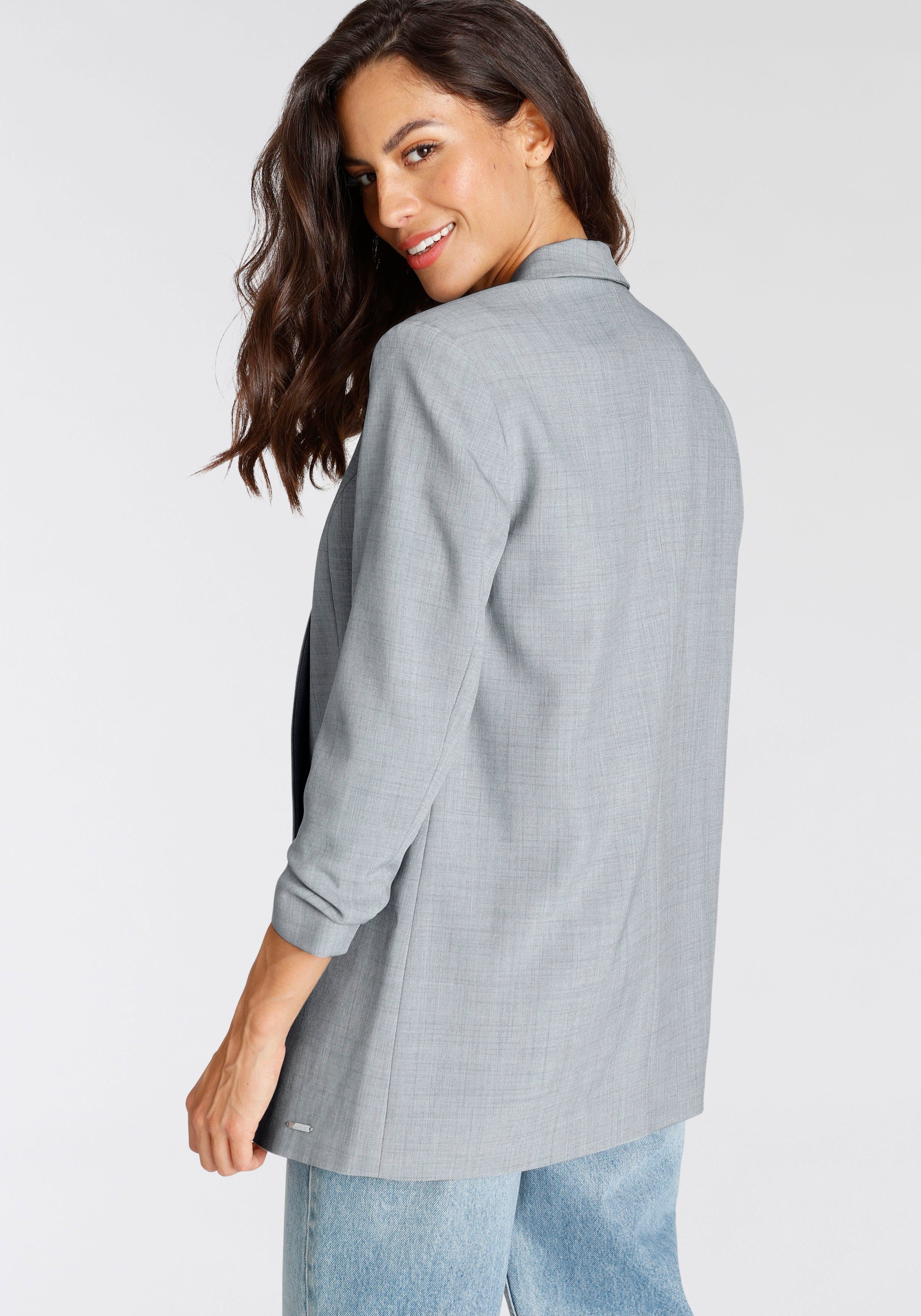 Laura Scott Longblazer mit gerafften Ärmeln