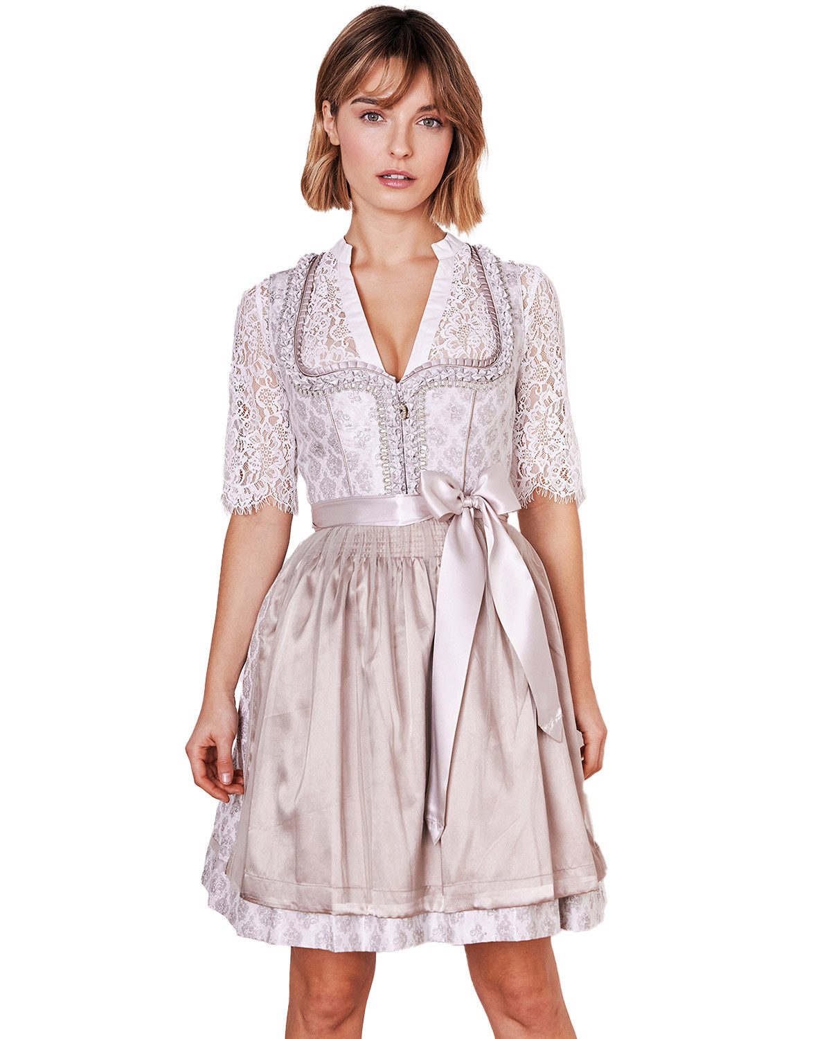 Krüger Madl Dirndl Dirndl 'Aleya' 414466, Natur Flieder 50cm