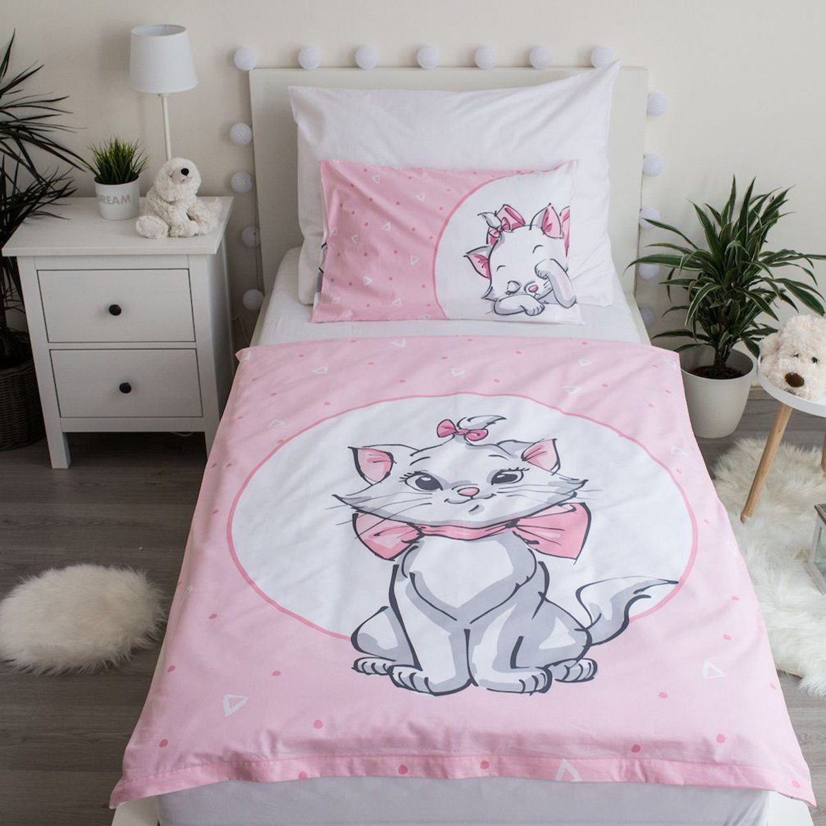 Disney Kinderbettwäsche Bettwäsche Marie Aristocats 100x135 günstig online kaufen
