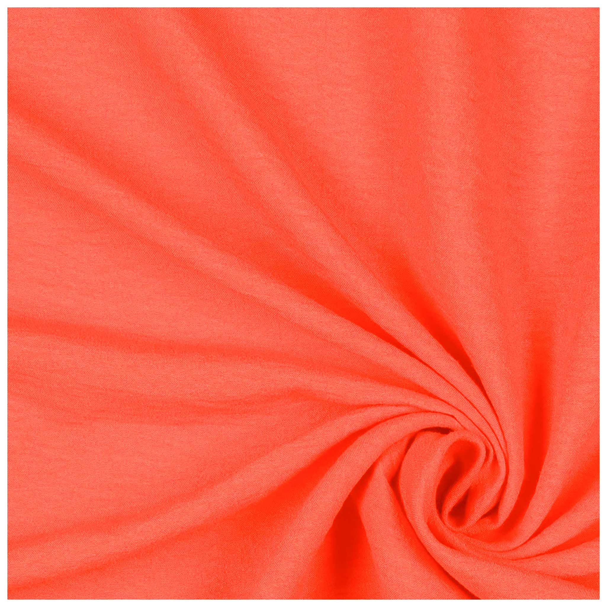 maDDma Stoff Papillion Stoff ab 1m x 150cm Meterware Polyesterstoff Sommerstoff, 019 - koralle