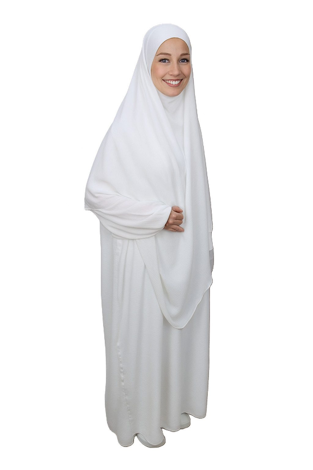 Aymasal Maxikleid Abaya Khimar Set in gleicher Farbe Kaftan Khumur Islam Mo günstig online kaufen