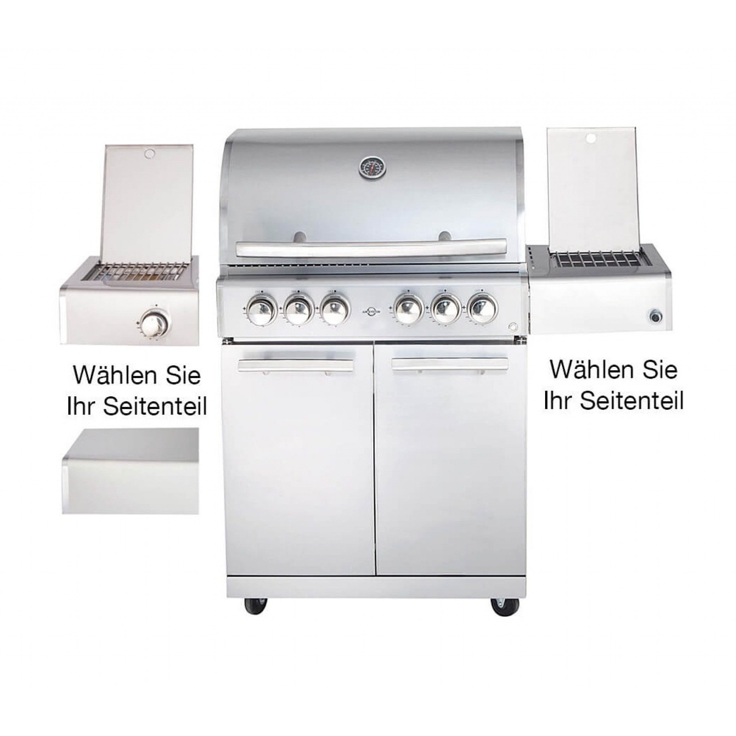 All Grill Gasgrill ALLGRILL Gasgrill CHEF L Edelstahl Modular Grundmodell 4 Brenner