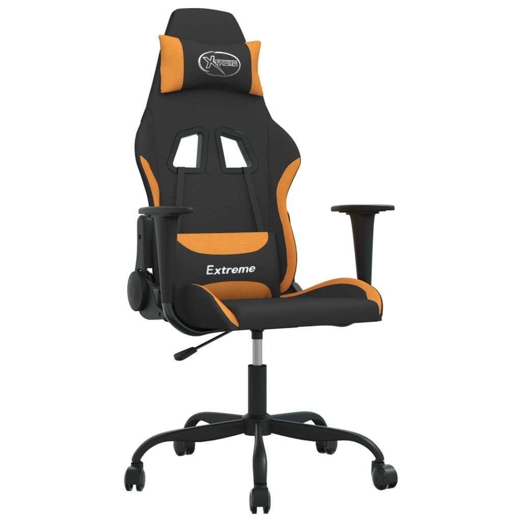 vidaXL Dunkelgelb Orange St) und Gaming-Stuhl | Schwarz Stoff (1 Massagefunktion Dunkelgelb mit Gaming-Stuhl