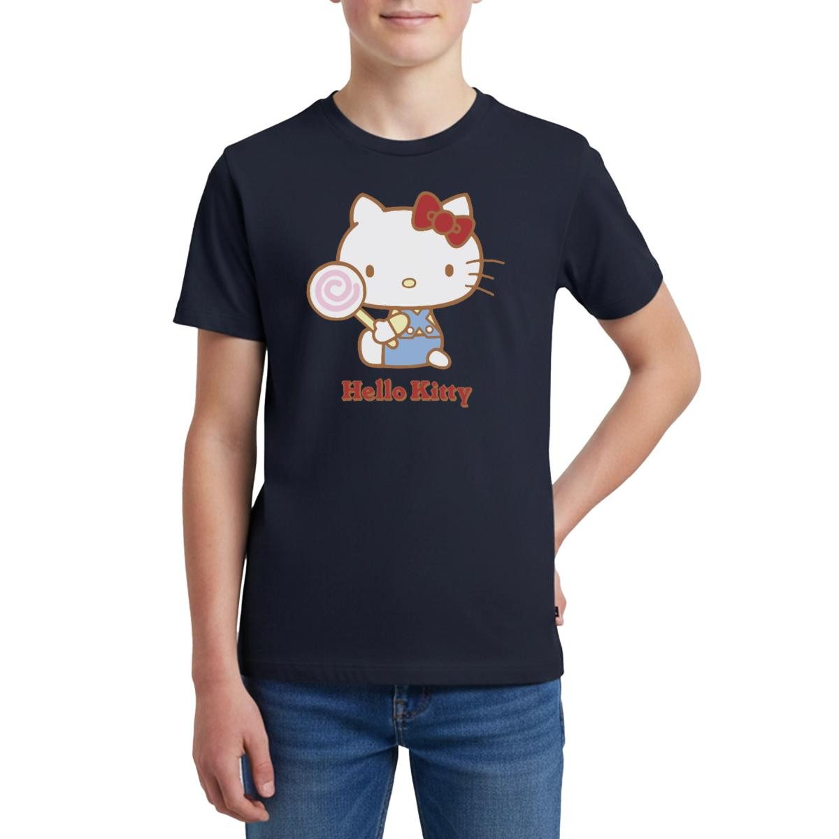 T-Shirt Hello Kitty Mit Lollipop Teenager Premium T-Shirt