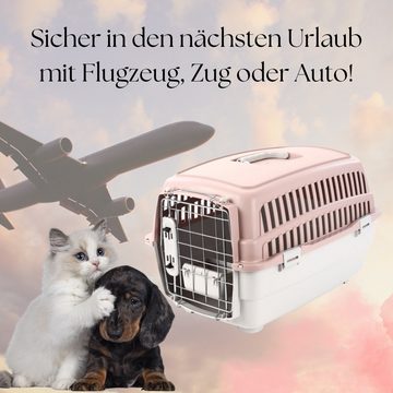 GarPet Hunde-Transportbox Transportbox IATA Flugbox Flugzeug Transport Box Hunde Katzen Gr. S