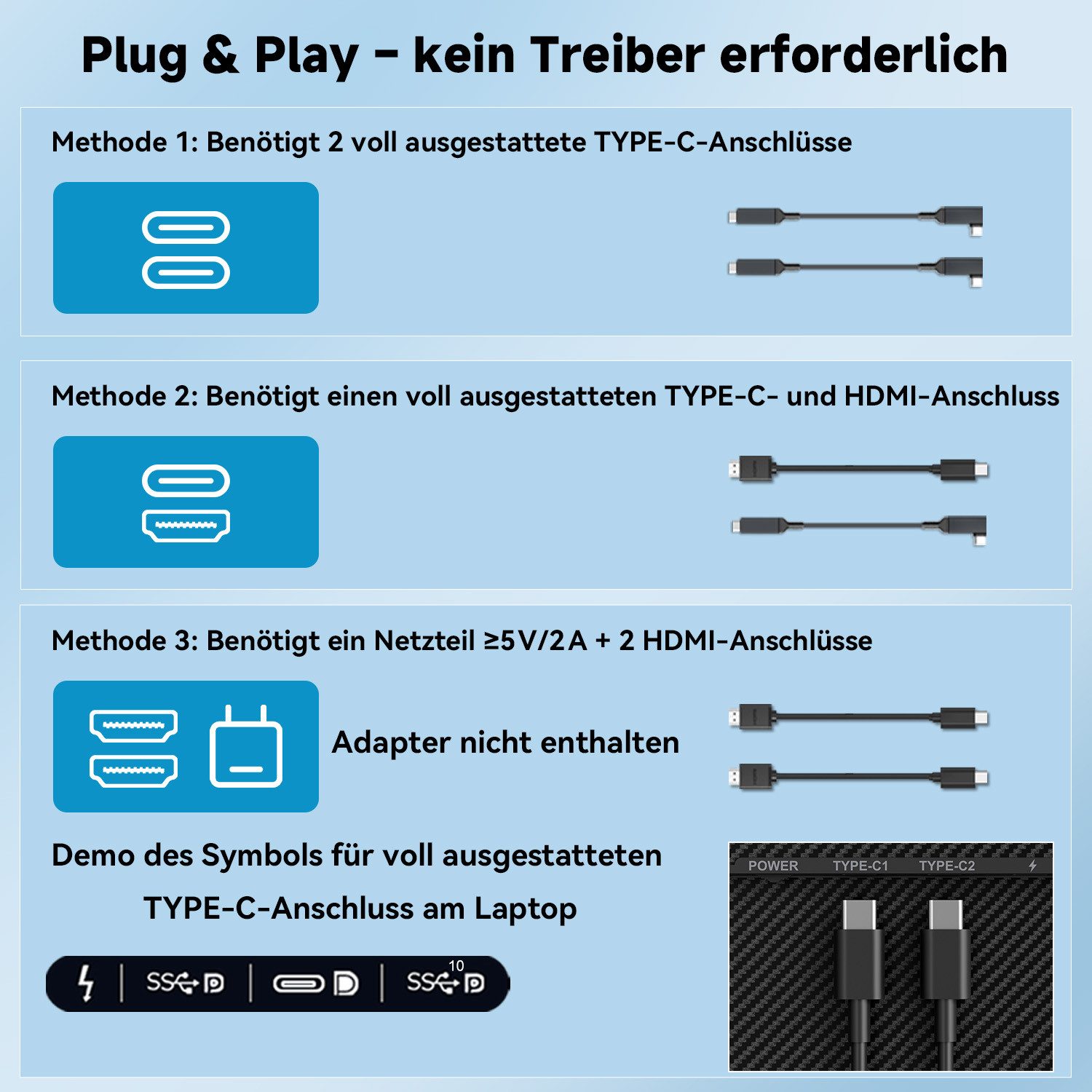 KEFEYA 14 Zoll FHD Laptop-Bildschirm-Extender Portabler Monitor (36 cm/14 ", 1920x1080 px, Full HD, 60 Hz, HDR, Dual-Screen-Display, 13–17,3 Zoll, Mac, Windows & Chrome)