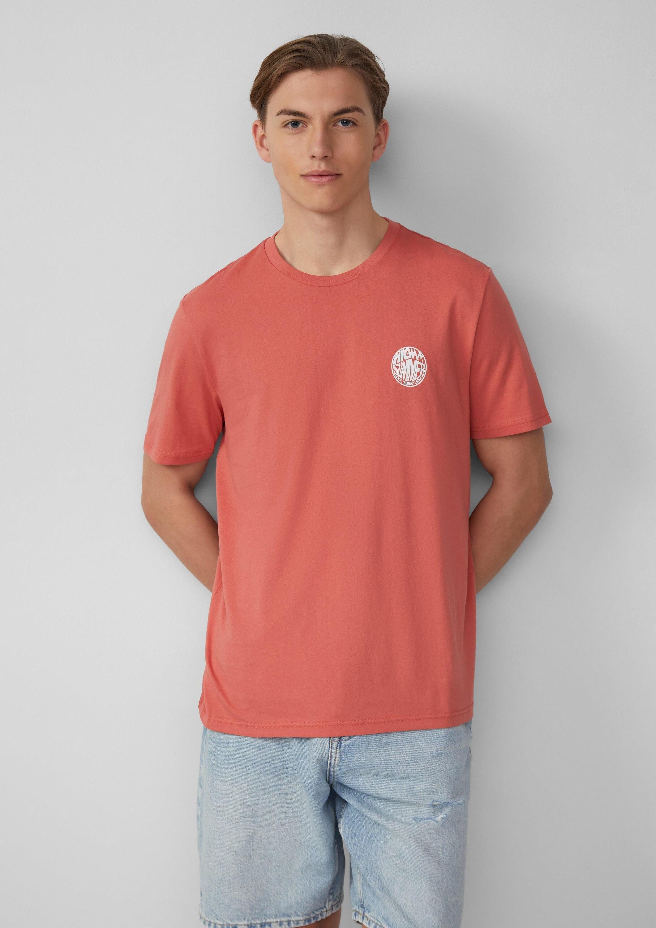 QS Kurzarmshirt T-Shirt T-Shirt mit Frontprint