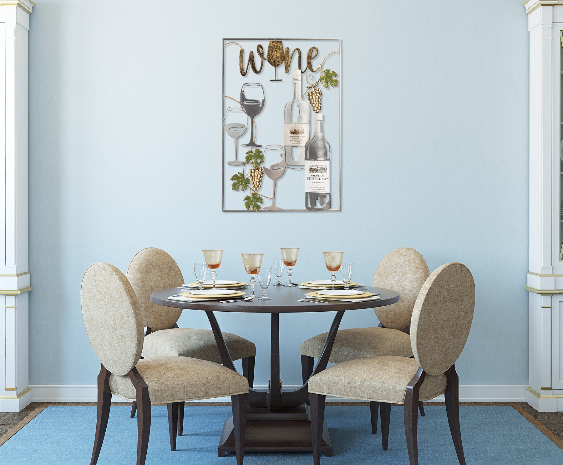 Bönninghoff Metallbild WEIN 51x74 cm – Deko modern