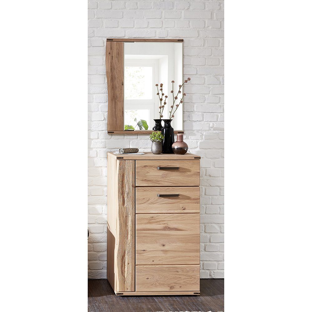 Lomadox Garderoben-Set BESKO-55, (Spar-Set, 2-St), in Eiche teilmassiv mit Softclose-Funktion