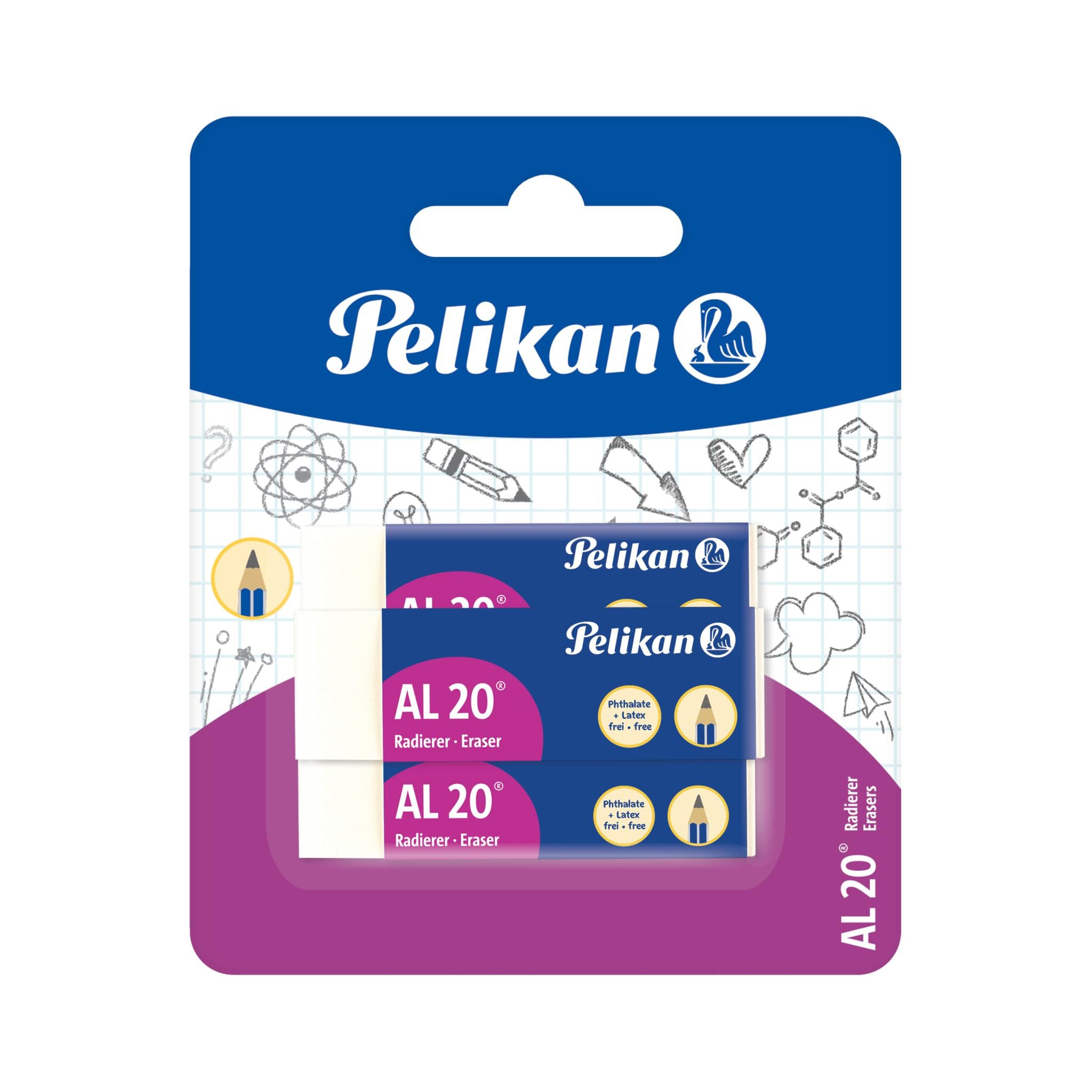 Pelikan Radiergummi Pelikan 620112 Kunststoff-Radierer AL20, 3 Stück