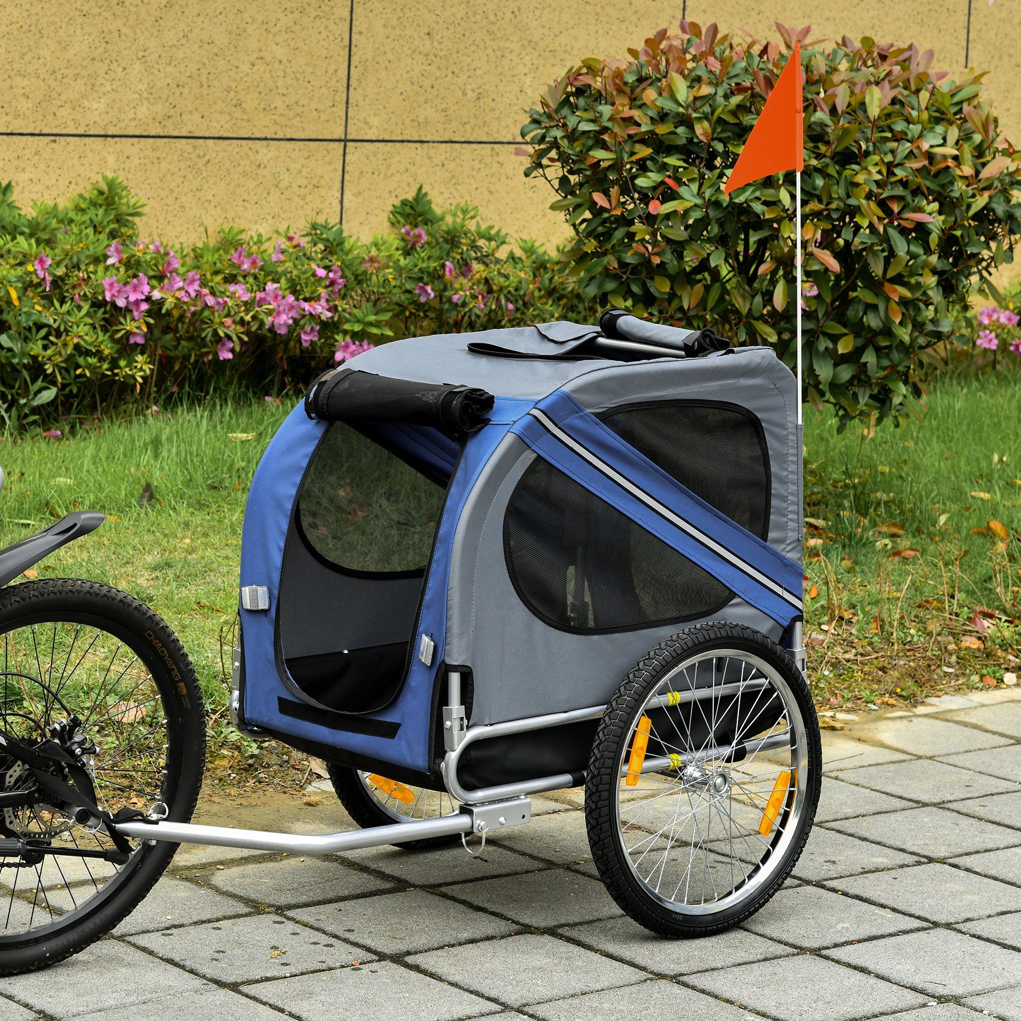 PawHut Fahrradhundeanhänger Fahrradanhänger für Hunde