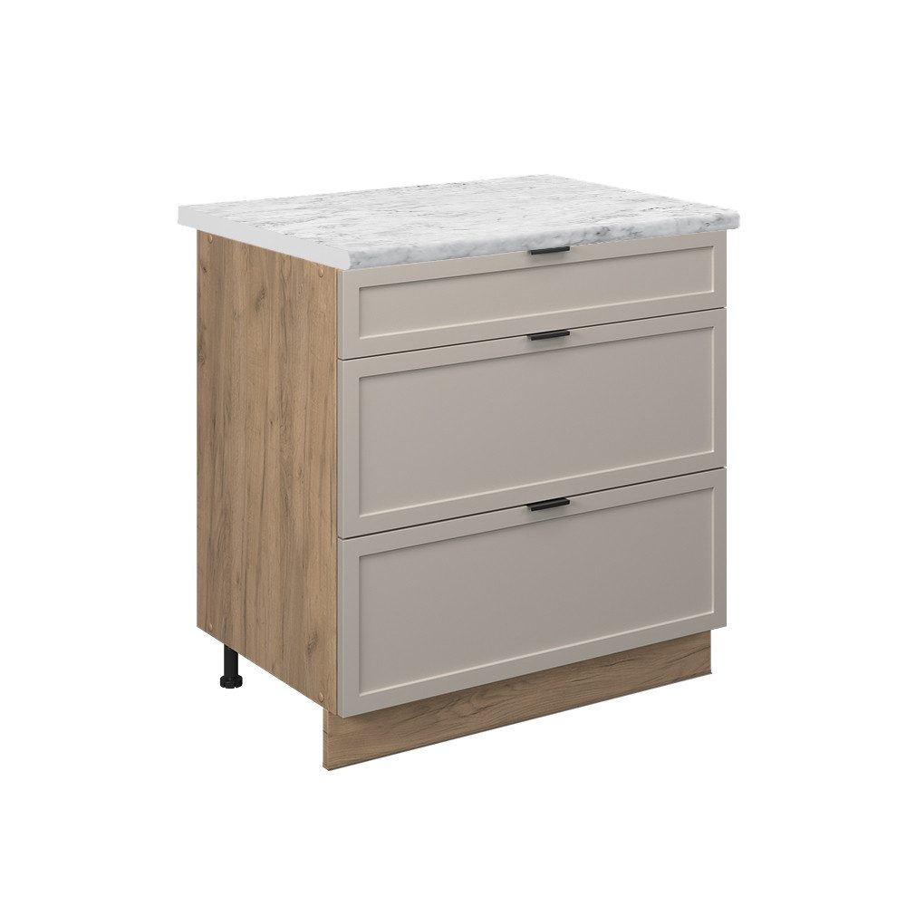 Vicco Unterschrank Fame-Line, GrauBeige/Goldkraft Eiche, 80 günstig online kaufen