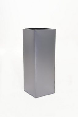 VIVANNO Pflanzkübel Pflanzkübel Blumenkübel Zink "Block", Silber - 24x24x65 cm (mit