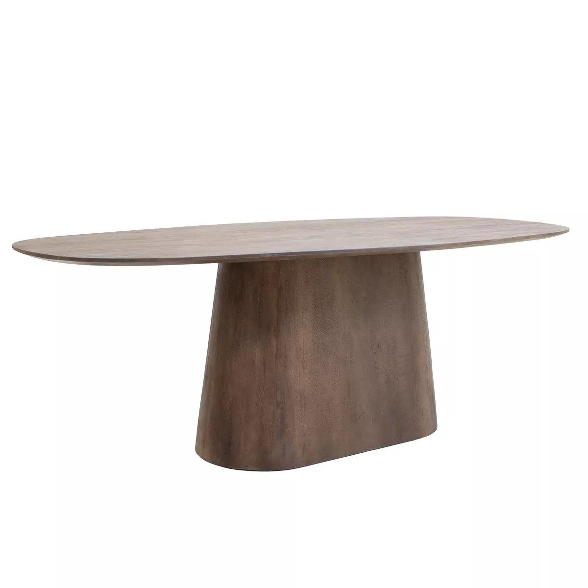 Maison ESTO Esstisch Esszimmertisch LYCELL dänisch oval 180 x 100 cm Mangoholz dunkelbraun