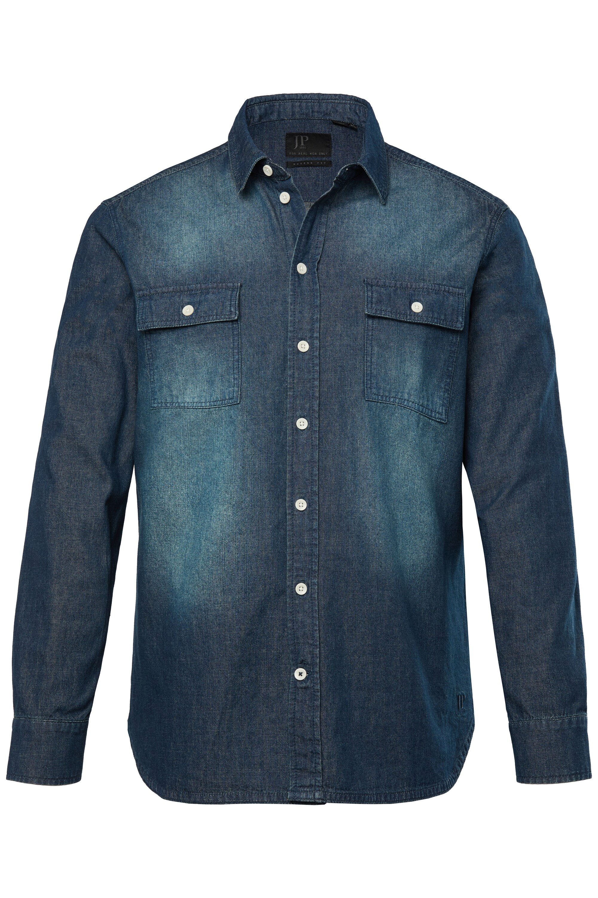 JP1880 Businesshemd JP1880 Jeanshemd Langarm Kentkragen günstig online kaufen