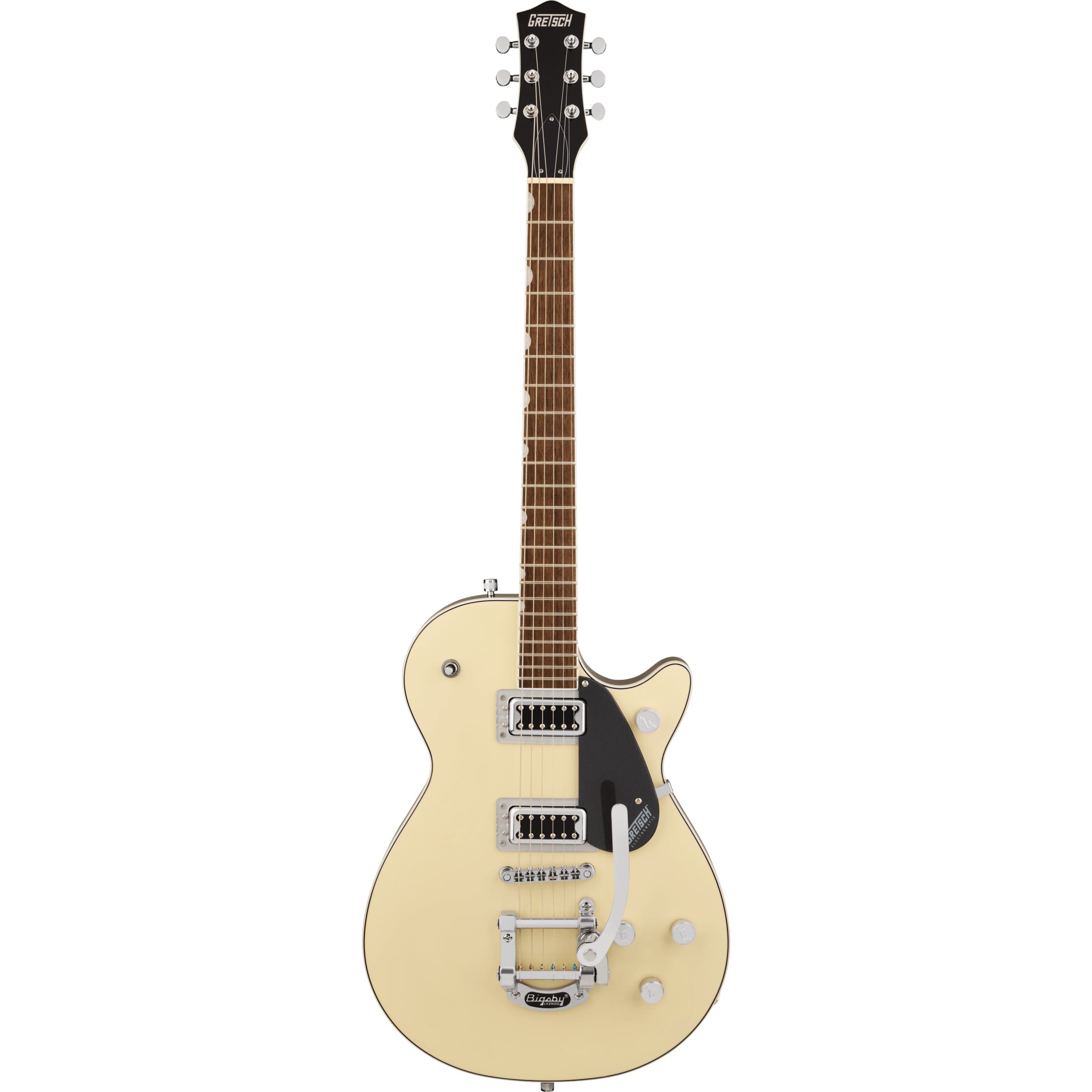 Gretsch E-Gitarre, E-Gitarren, Single Cut Modelle, G5230T Electromatic Jet FT Vintage White/London Grey - Single Cut