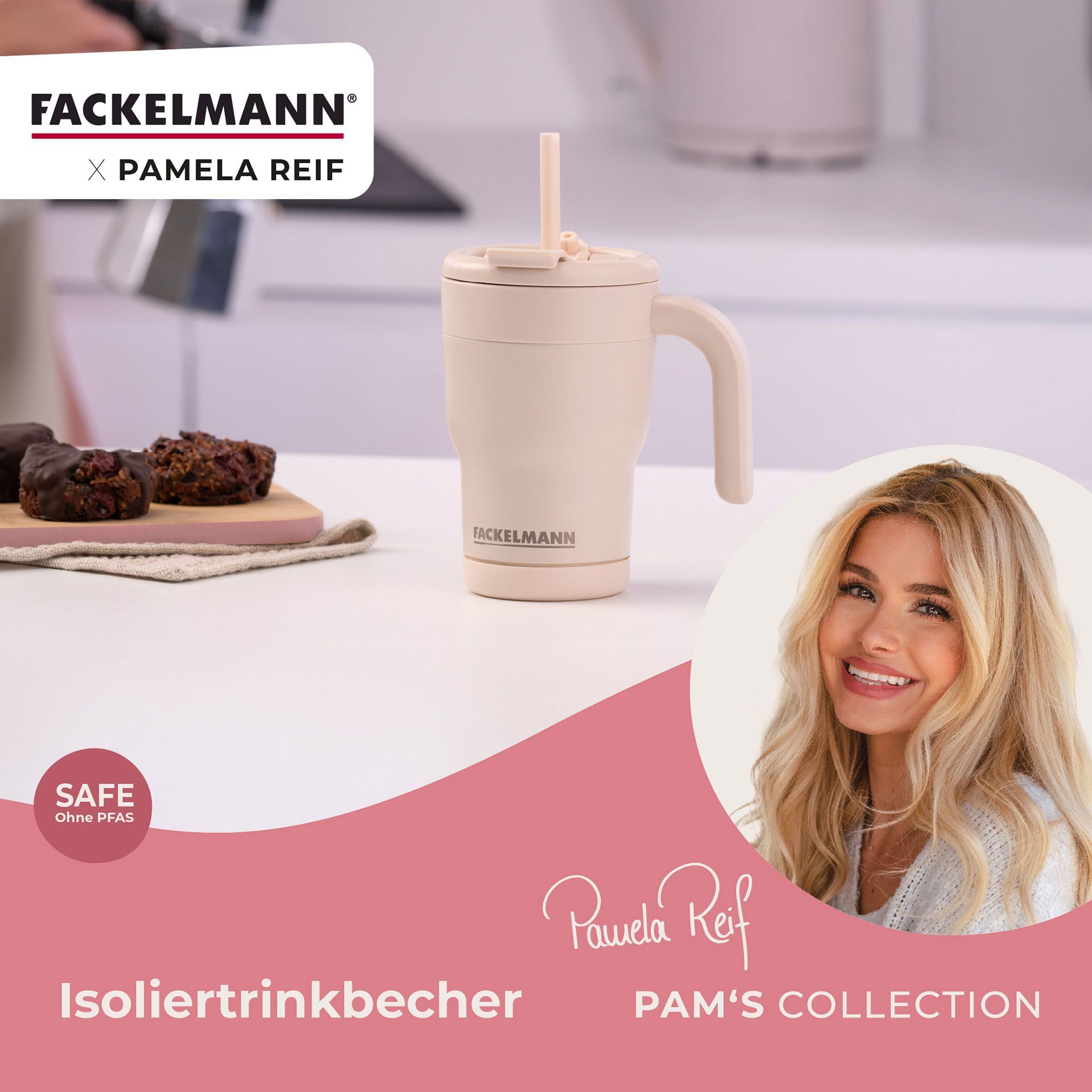 FACKELMANN Thermobecher Isolierbecher, Kaffeebecher to-go, Trinkbecher 420 ml