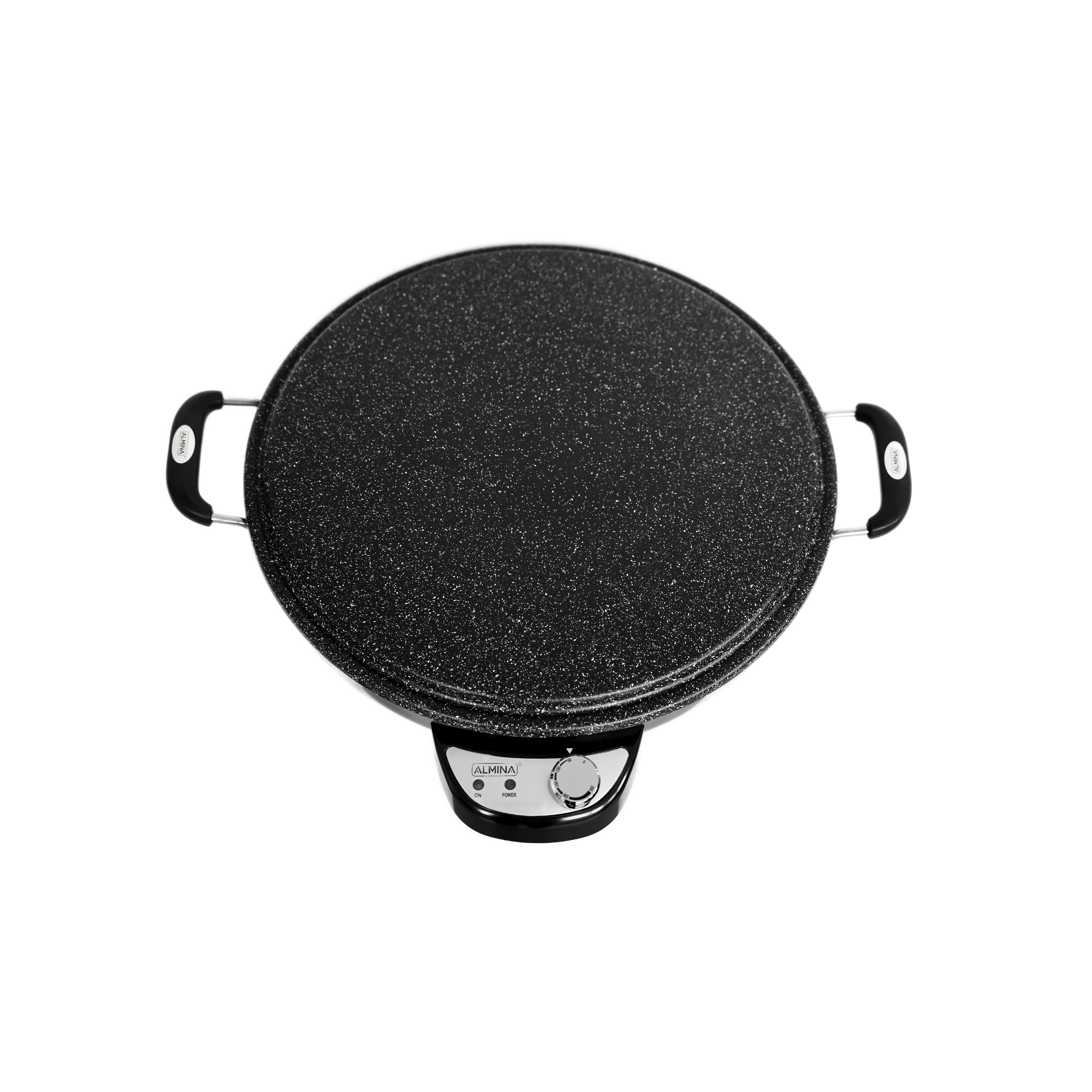 Almina Crêpesmaker Elektrischer Fladenbäcker ø50 cm - Antihaftbeschichtung, 2300W, 2300 W, Ø 50 cm, Granit-Antihaftbeschichtung, Temperaturregelung
