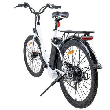 Myatu E-Bike 26 Zoll E-Citybike für Damen & Herrren, mit 12,5Ah Akku maxmail 100km, 6 Gang Shimano, Kettenschaltung, Heckmotor, 450,00 Wh Akku