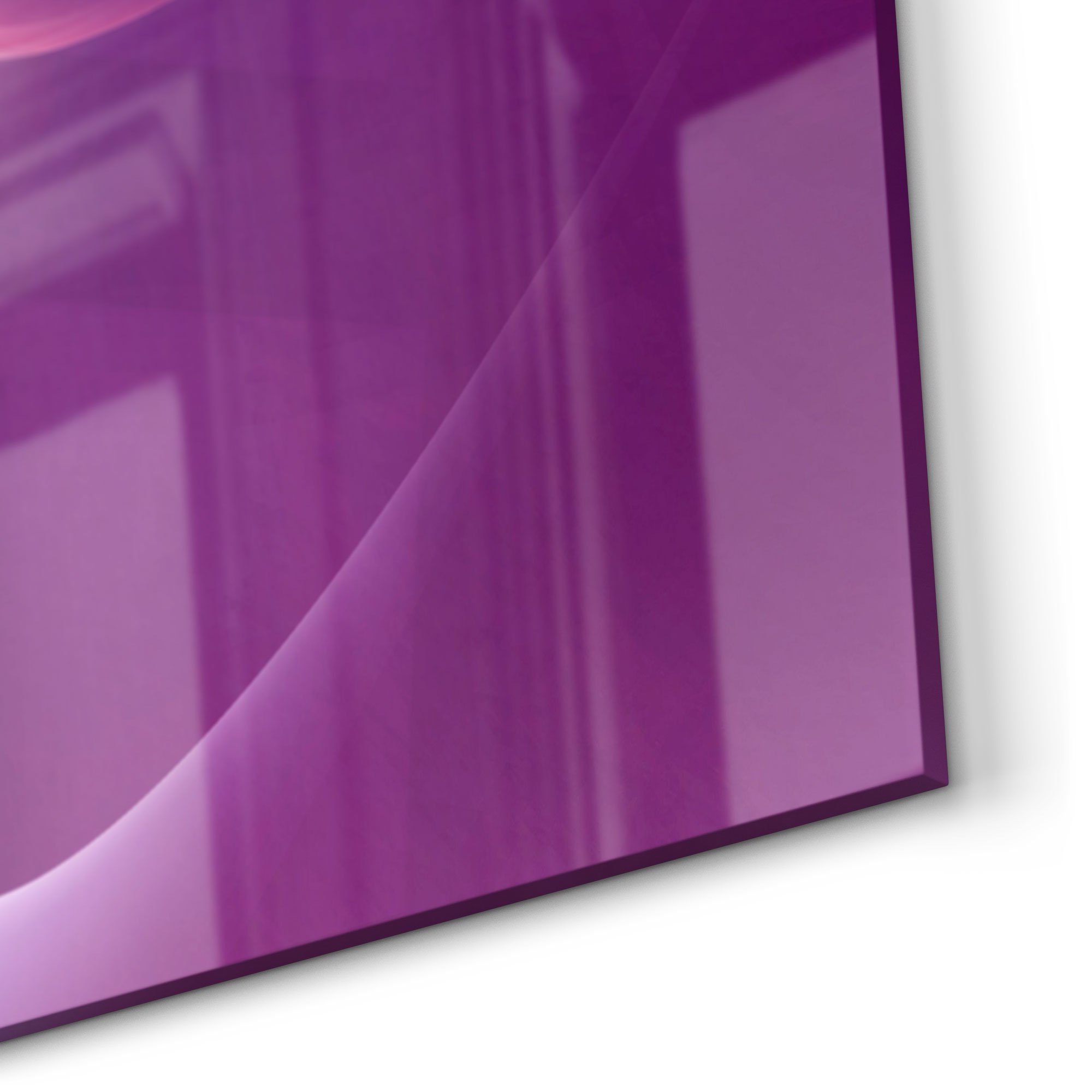 Glas Küchenrückwand Badrückwand 'Violettes Spritzschutz Lichtspiel', DEQORI Herdblende