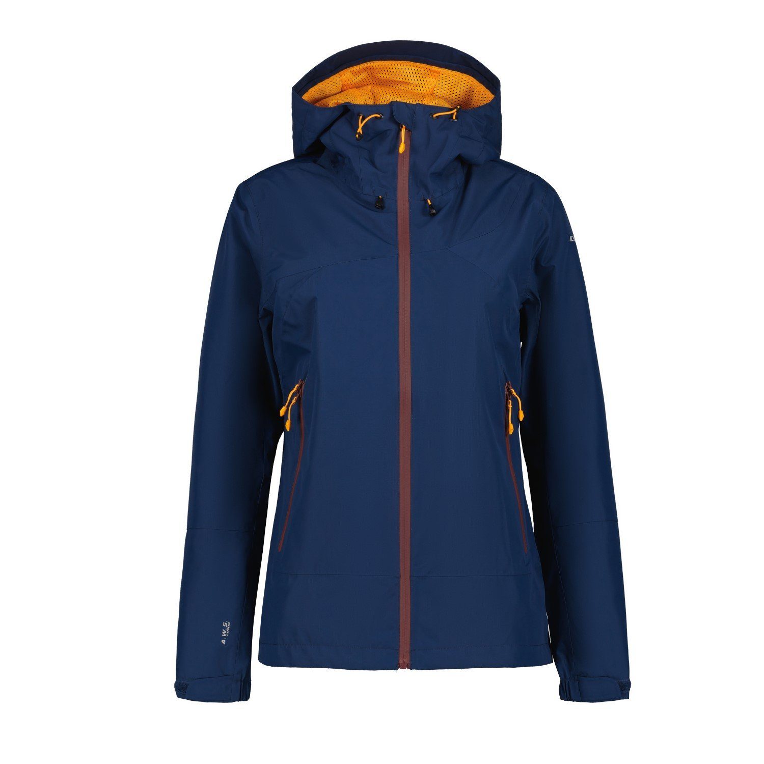 Icepeak Regenjacke Bandera Kapuze Blau und Winddicht Damen für Wasserdicht mit