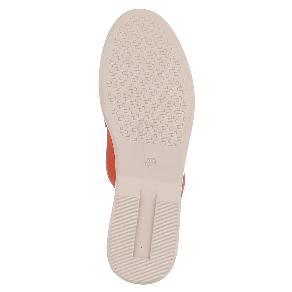 Ital-Design Damen Mule Schlupfschuh mit Metallic-Detail Pantolette (91742503) Blockabsatz Pantoletten in Orange