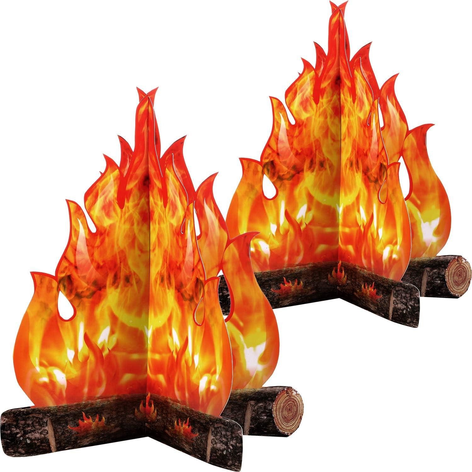 LuxusKollektion Kaminofen-Erweiterungssegmet Kunstfeuer Künstliche Flammen 3D Lagerfeuer Party Dekoration Gold