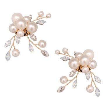 AUKUU Schuhanstecker Perlen Perlen Opal blauer Diamant abnehmbare Schuhschnalle, Schuh Blumen Dekoration Braut Accessoires