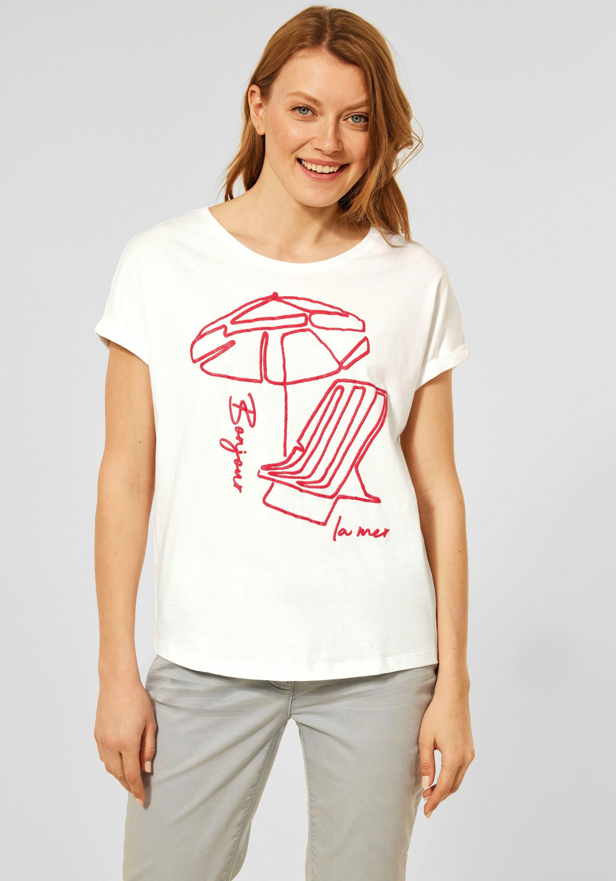 Damen Shirts Cecil Kurzarmshirt mit sommerlichem 3D-Print