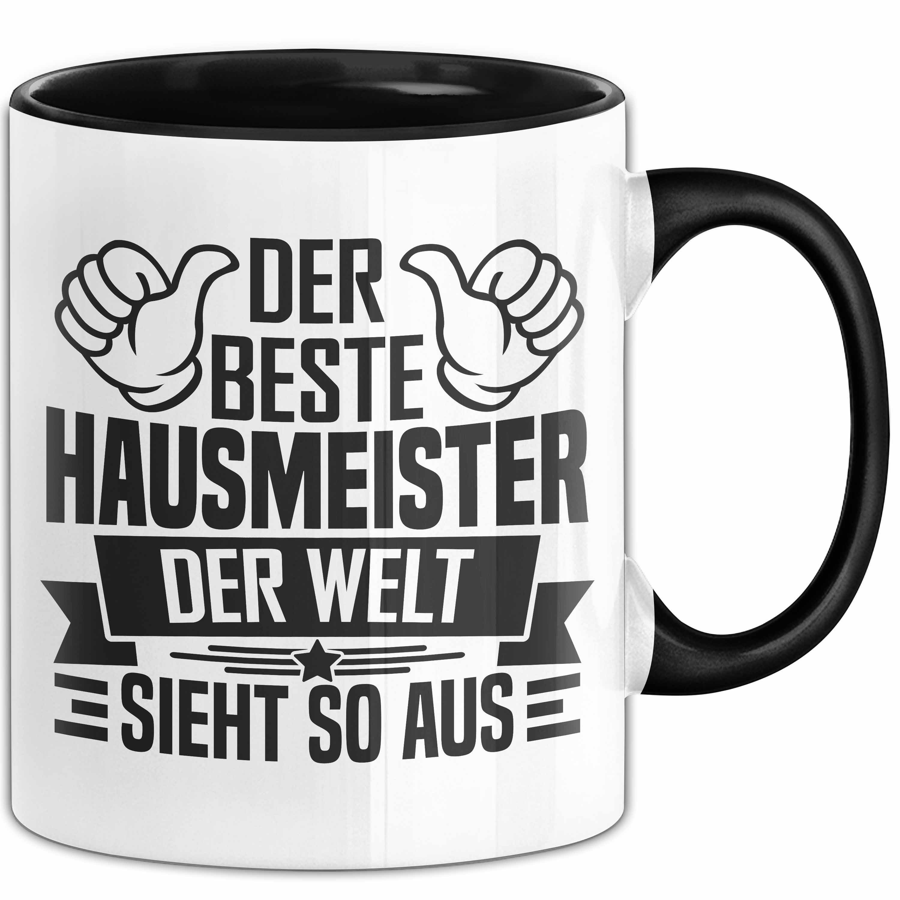 Trendation Tasse Hausmeister Tasse Geschenk Der Beste Hausmeister Der Welt Sieht So Aus, Keramik