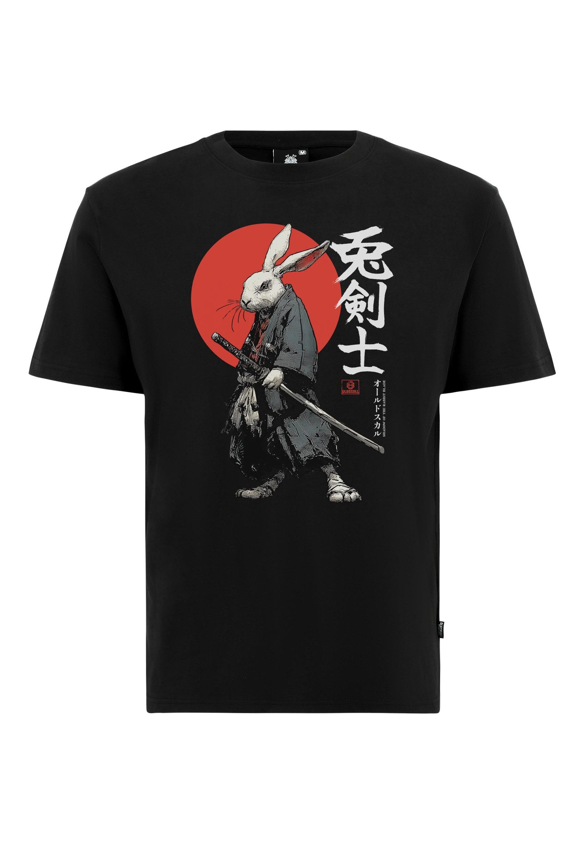 Oldskull T-Shirt Asian Samurai Rabbit Graphic mit großem Fotodruck