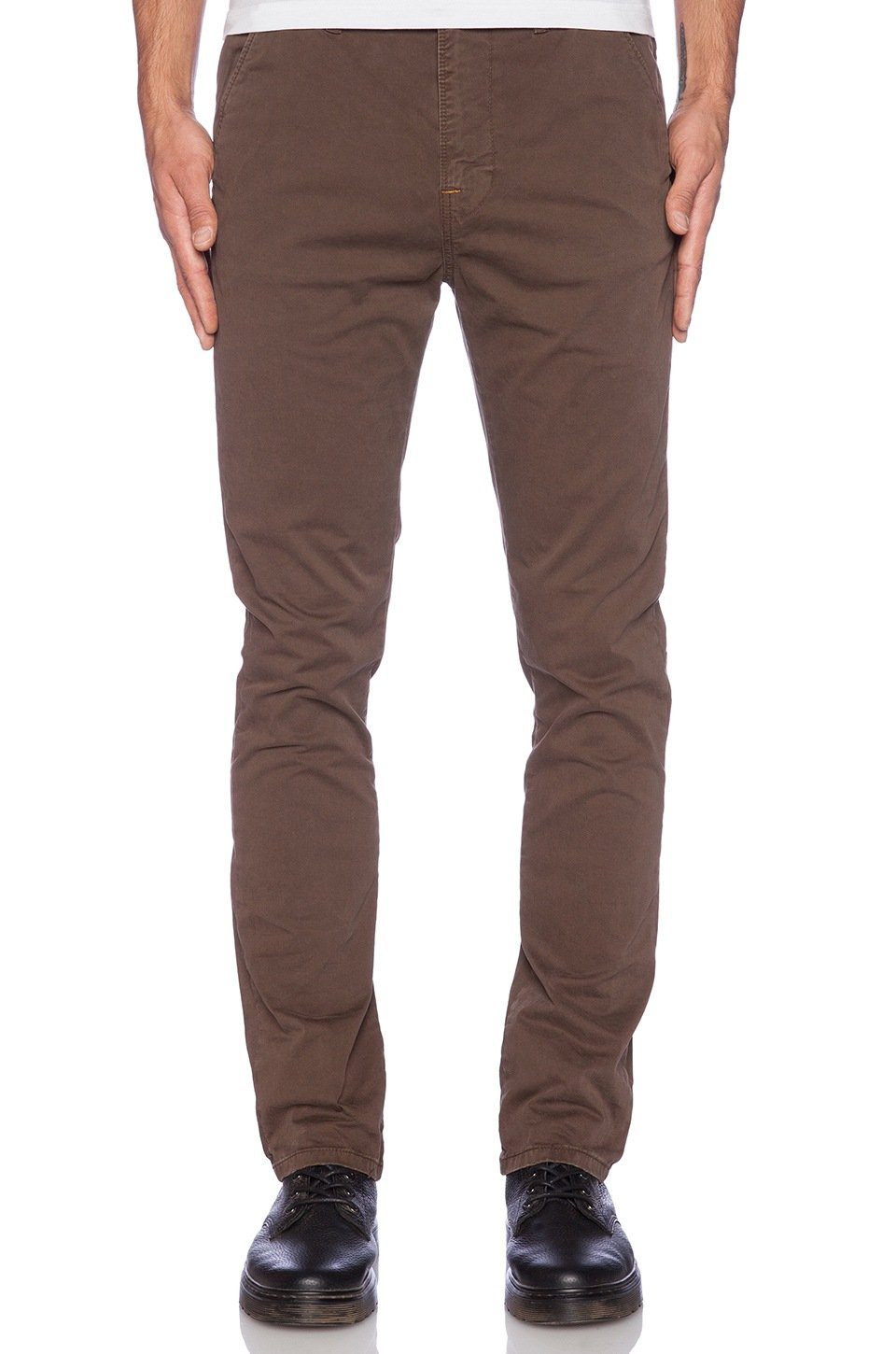 Nudie Jeans Slim-fit-Jeans Herren Chino Hose - Khaki Slim Dark Brown Dye  online kaufen | OTTO