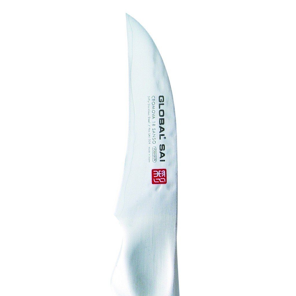 GLOBAL Schälmesser SAI-S04R Tourniermesser, Hammerdesign