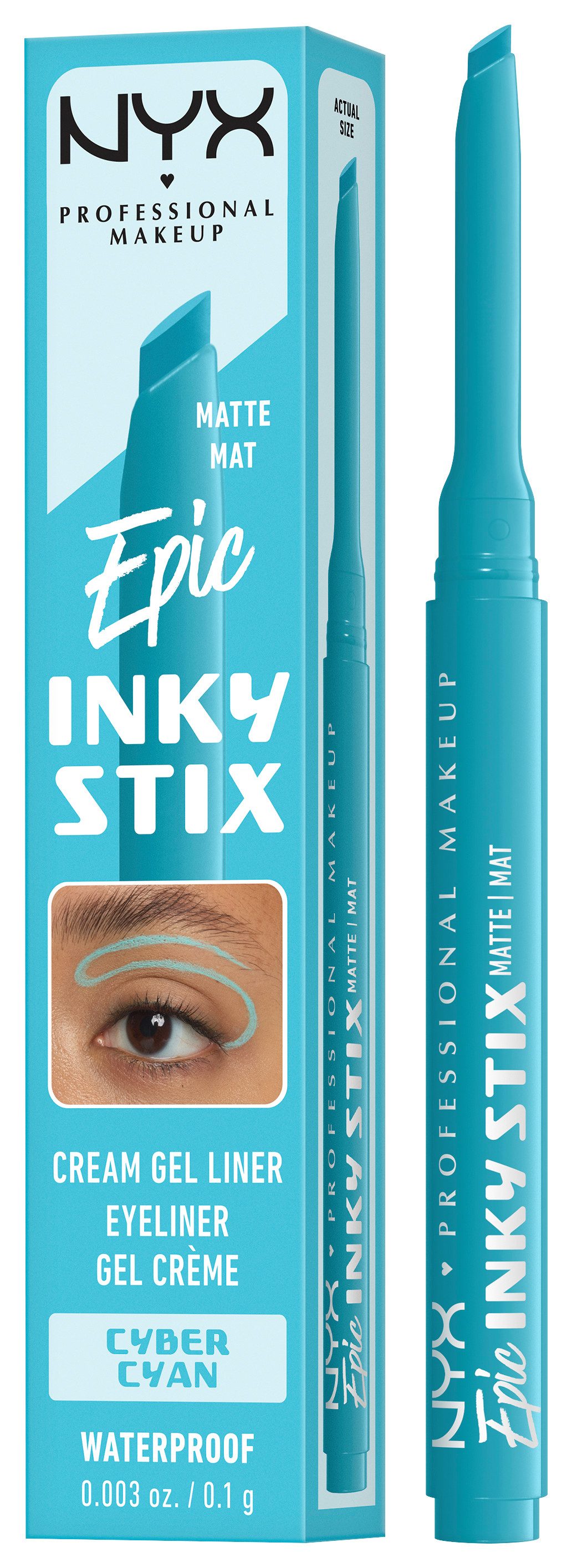 NYX PROFESSIONAL MAKEUP Eyeliner EPIC INKY STIX CREAM GEL EYELINER, ideal für definierte Lidstriche und vielfältige, ausdrucksstarke Looks