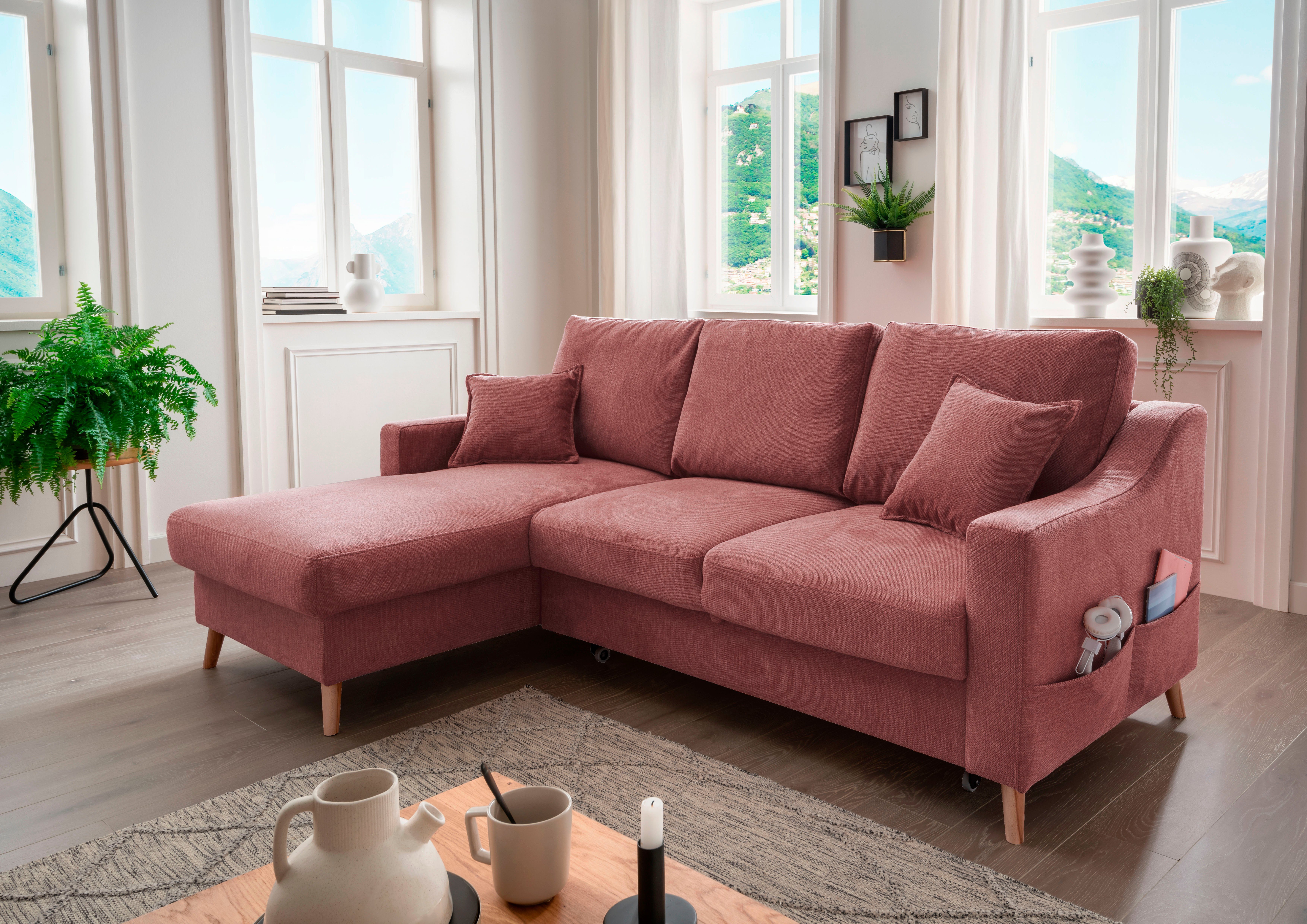 INOSIGN Ecksofa Valentina L-Form, 2 Zierkissen, günstig online kaufen
