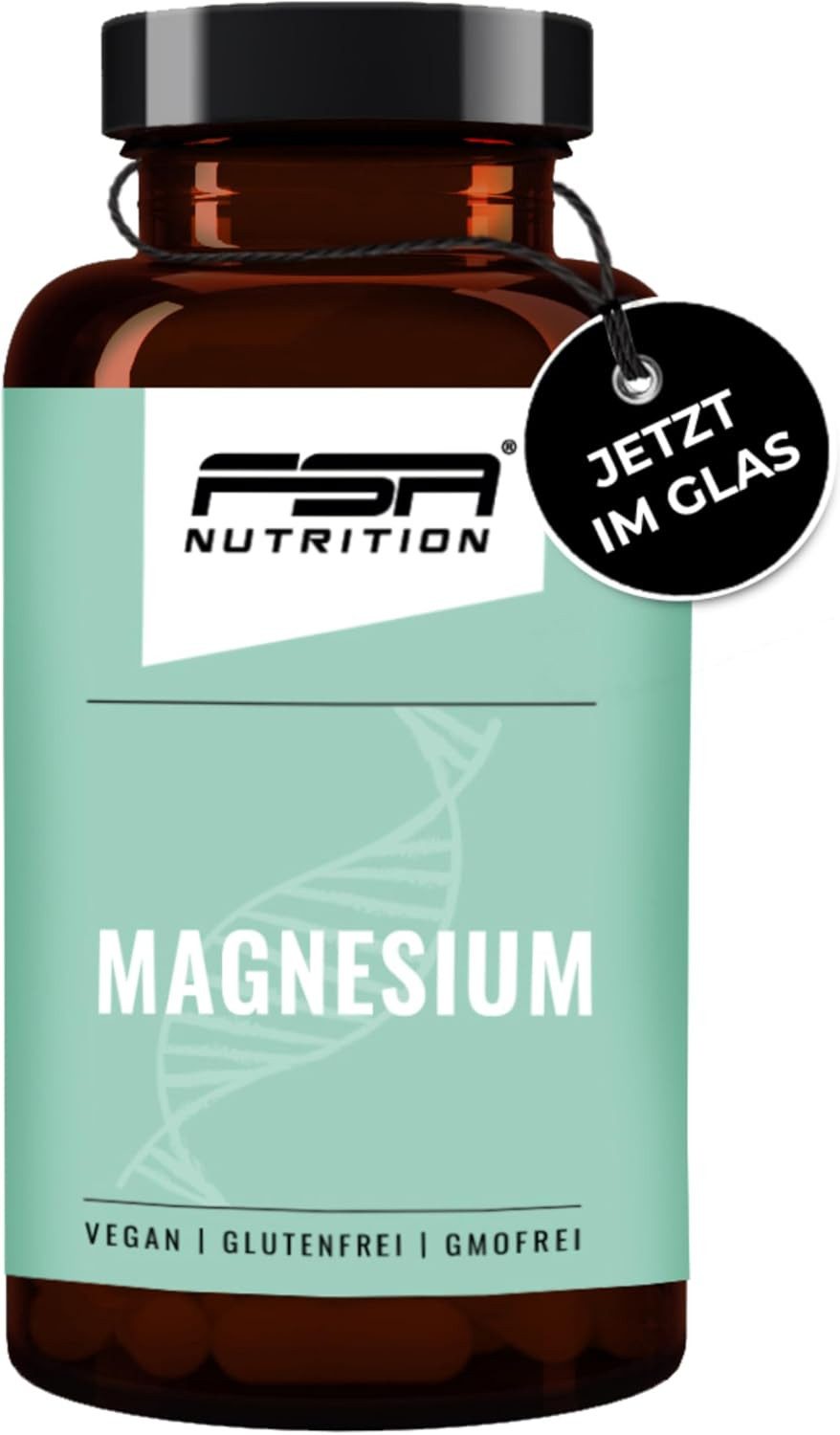 FSA NUTRITION Magnesium Kapseln im Glas mit Bisglycinat und Citrate Buffered Kapseln, 120 er 90 g