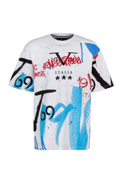 19V69 Italia by Versace T-Shirt TIMMY Herren Designer Streetwear Kurzarm-Shirt mit Italien-Motiv (S-3XL)