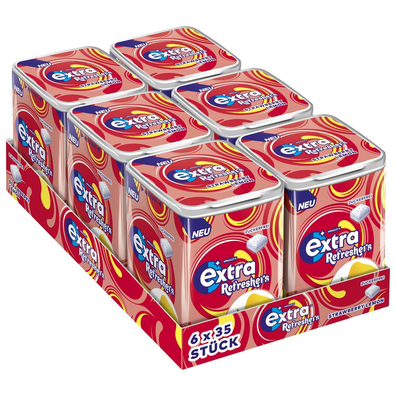Mars Süßigkeit EXTRA REFRESHERS Dose Strawberry Lemon 6x35 Stück