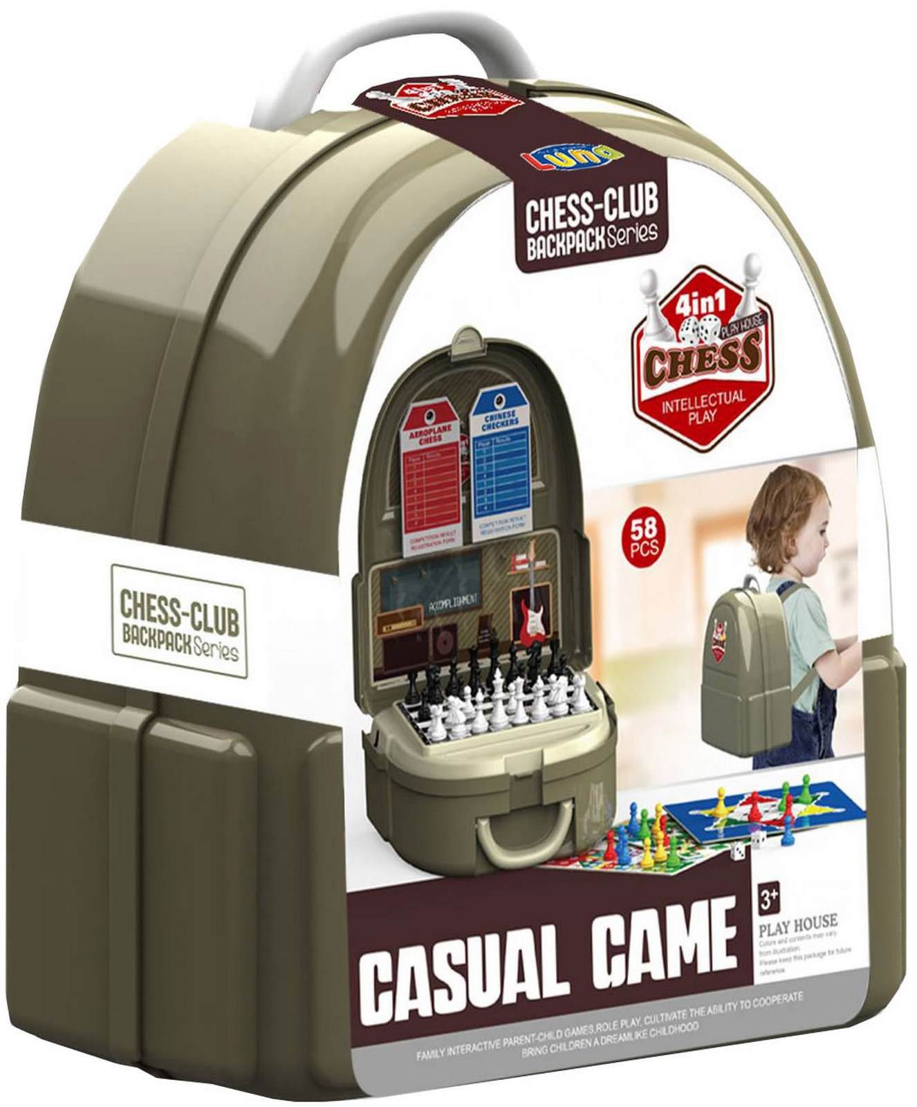 Diakakis Spielesammlung Koffer 60-tlg Brettspiel Klassiker mit Zubehör