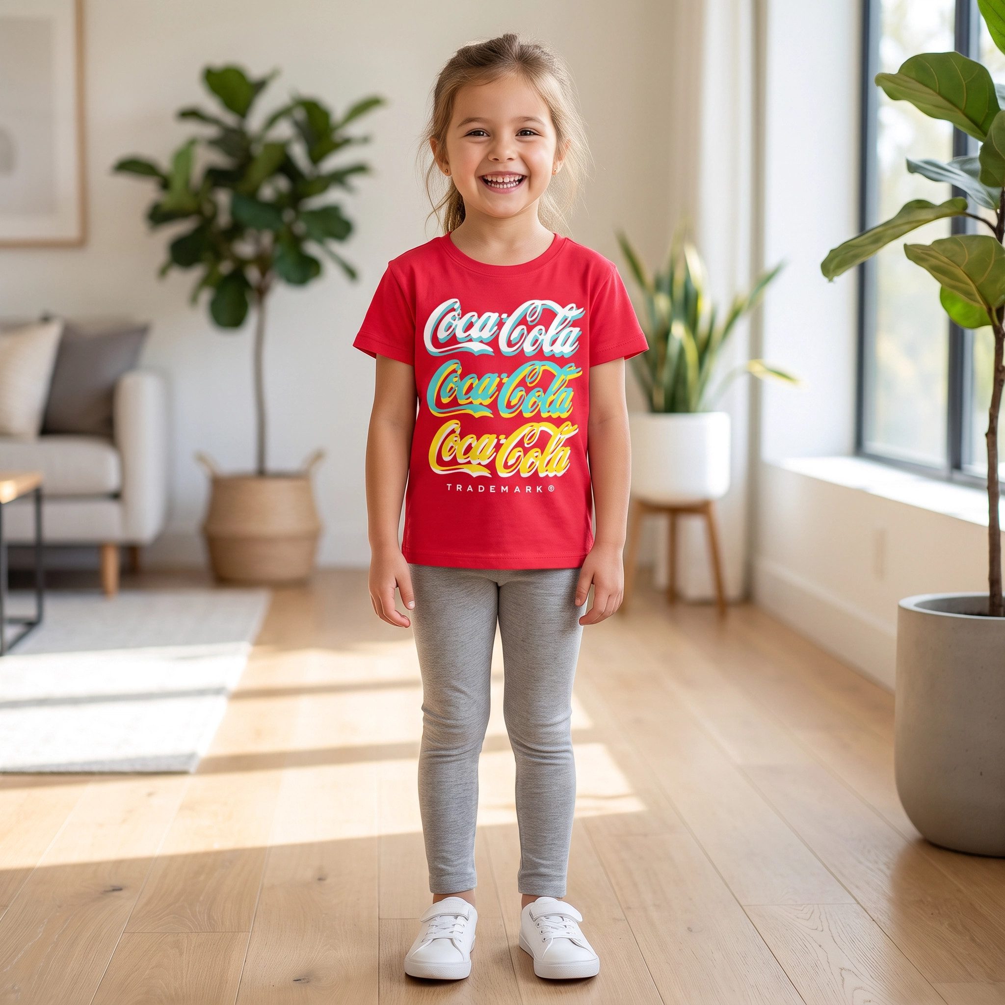 COCA COLA Print-Shirt Coca Cola T-Shirt Kinder Jugend Mädchen kurzes Top 100% Baumwolle, Gr. 134 bis 164