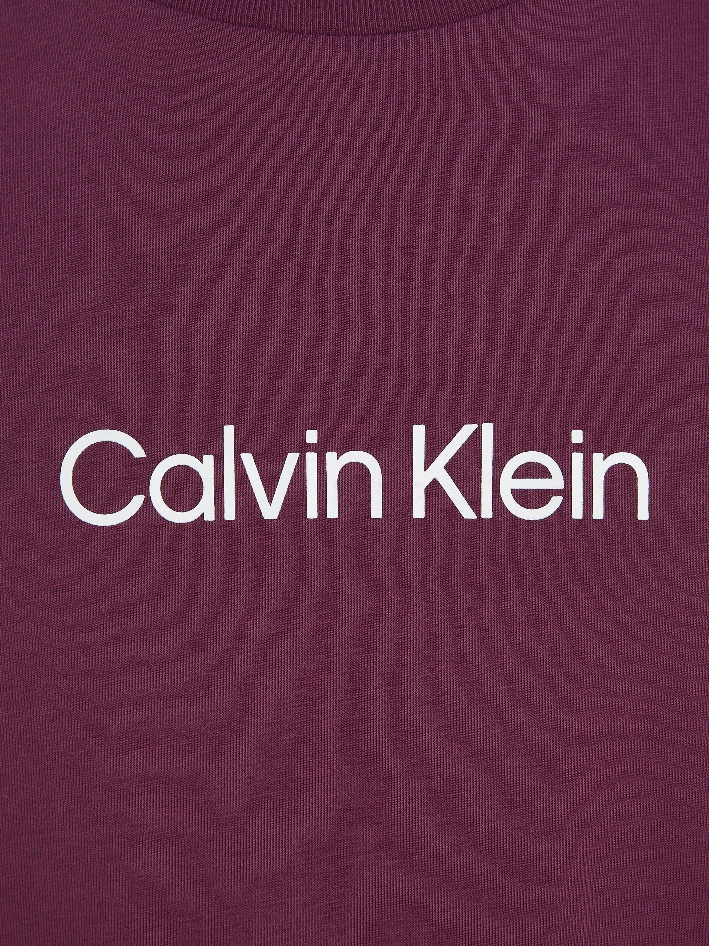 aufgedrucktem HERO Calvin mit Italian T-Shirt Markenlabel Klein Plum COMFORT LOGO T-SHIRT