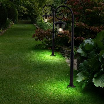 etc-shop LED Außen-Stehlampe, Leuchtmittel inklusive, Warmweiß, Außenstehleuchte LED Wegeleuchte schwarz Laterne Gartenleuchte