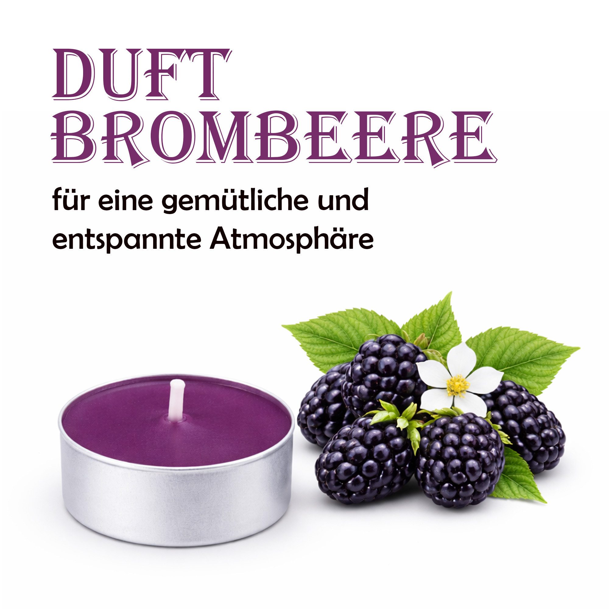 HS Candle Teelicht Duftkerze 4 Stunden Brenndauer (18-tlg), Teelicht Kerzen aus Wachs, Ø4 cm, Made in EU, Indoor & Outdoor