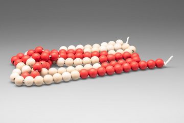 Wissner® aktiv lernen Lernspielzeug Riesen-Rechenkette (Rot/Weiß) 100er Zahlenraum, Mathe lernen, RE-Plastic®