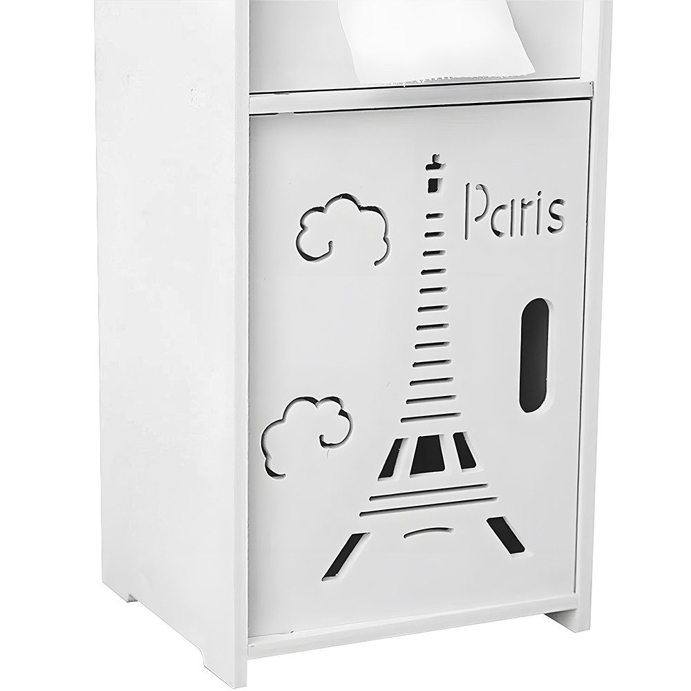 JEOBEST Badkommode Badschrank,Toilettenschrank für Kleinen Raum Platzsparend, (1-St, Badregal), Schmal mit Tür, 20x20x80 cm